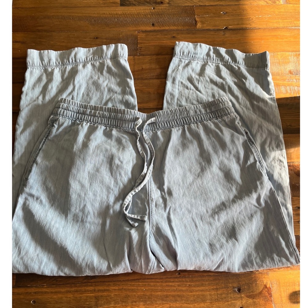 SONOMA Goods for Life Pull On Pants Lyocell Cotton Women L Blue Casual Summer